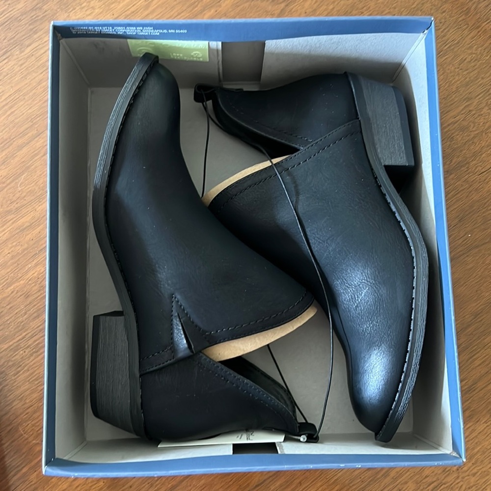 Brand new black booties